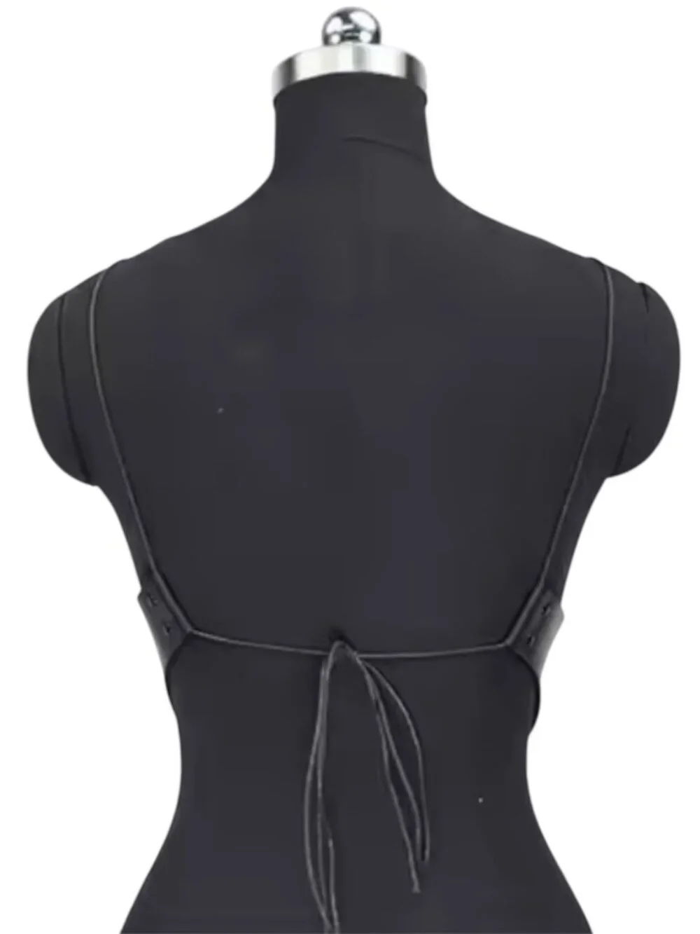 PU Leather Under Bust Corset Wide Harness